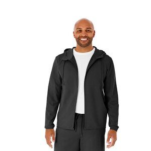 Black Men’s Luxe Full Zip Athletic Jacket NWT | Moisture Wicking Gym Hoodie XXXL